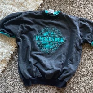 3/4 sleeve sweatshirt retro